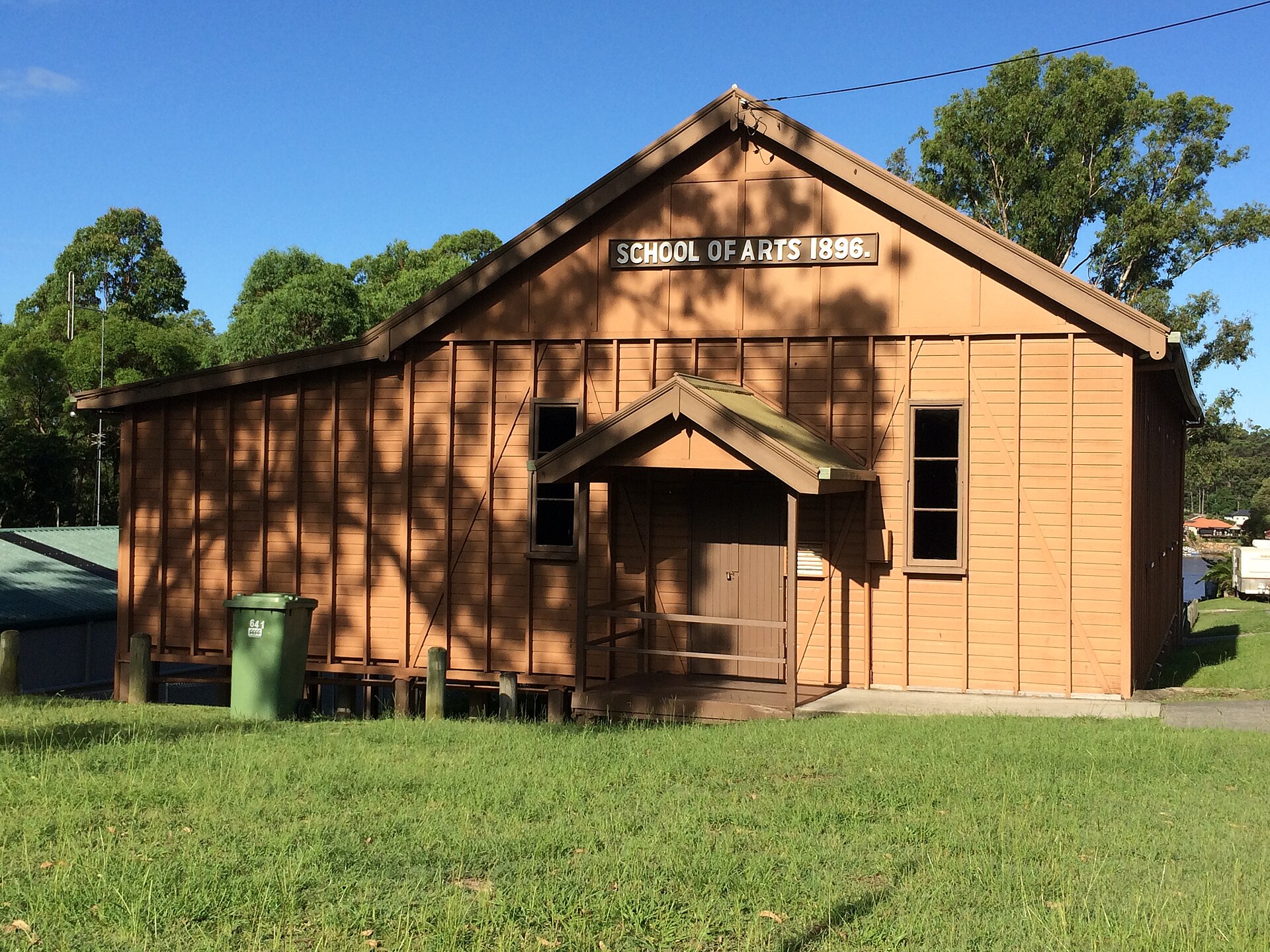 Upper Coomera School of Arts, opened 1896, near the Coomera River