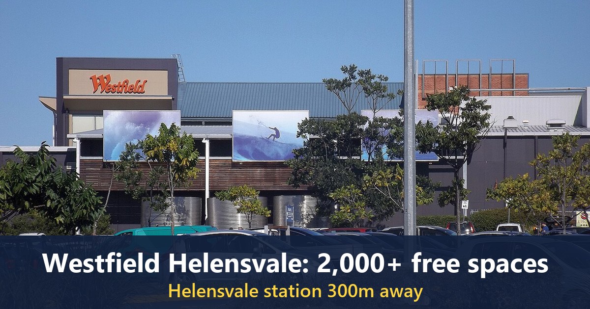 Westfield Helensvale car park and shopping centre building, Gold Coast, Queensland