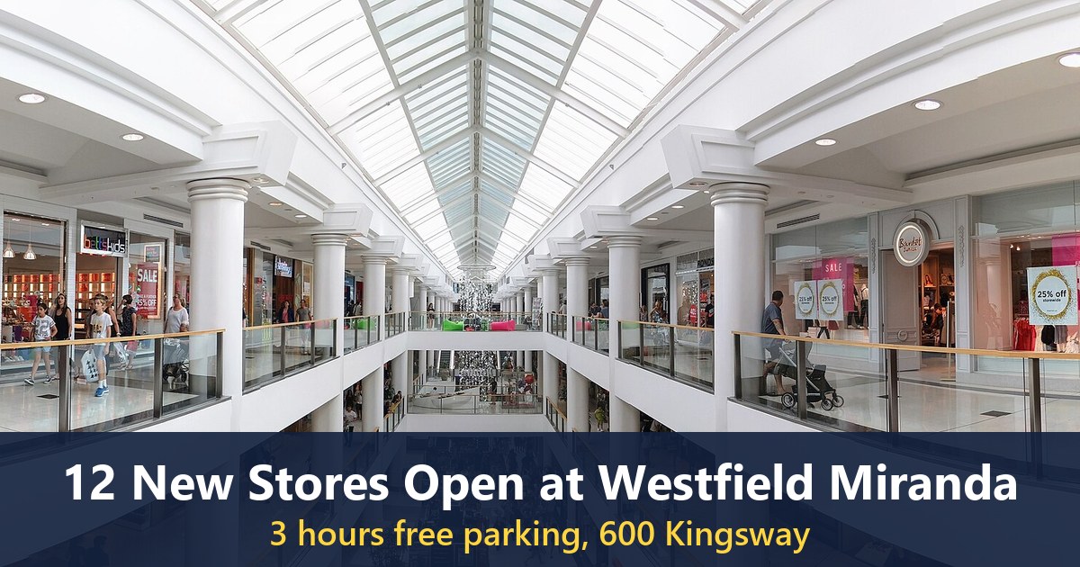 Westfield Miranda, panorama taken in December 2016